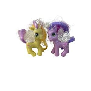 My Little Pony G3 3 inch‎ Meadow Moon And Breezy Yellow Purple Wings